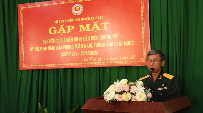 Hội cựu chiến binh huyện Ea H’leo tổ chức Gặp mặt hội viên CCB tiêu biểu tham gia kháng chiến chống Mỹ